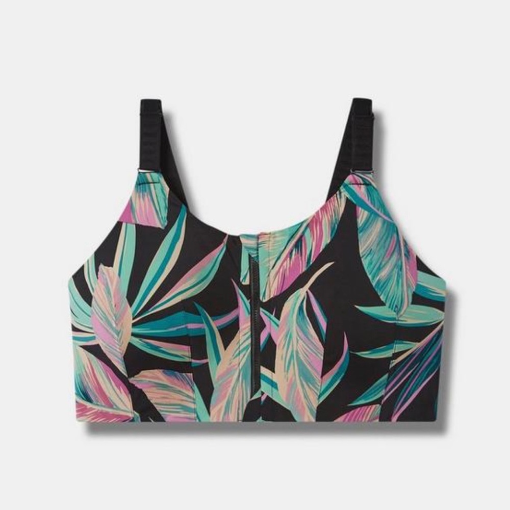 Wire-Free Hi-Impact Zip-Front Sports Bra